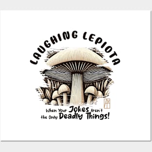 MUSHROOMS - Laughing Lepiota: When Your Jokes Aren't the Only Deadly Things! - Mushroom Hunter -Toadstool Posters and Art